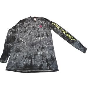 Santa Cruz All Genders Longsleeve Pullover Tye Dye Black &‎ Gray Shirt
